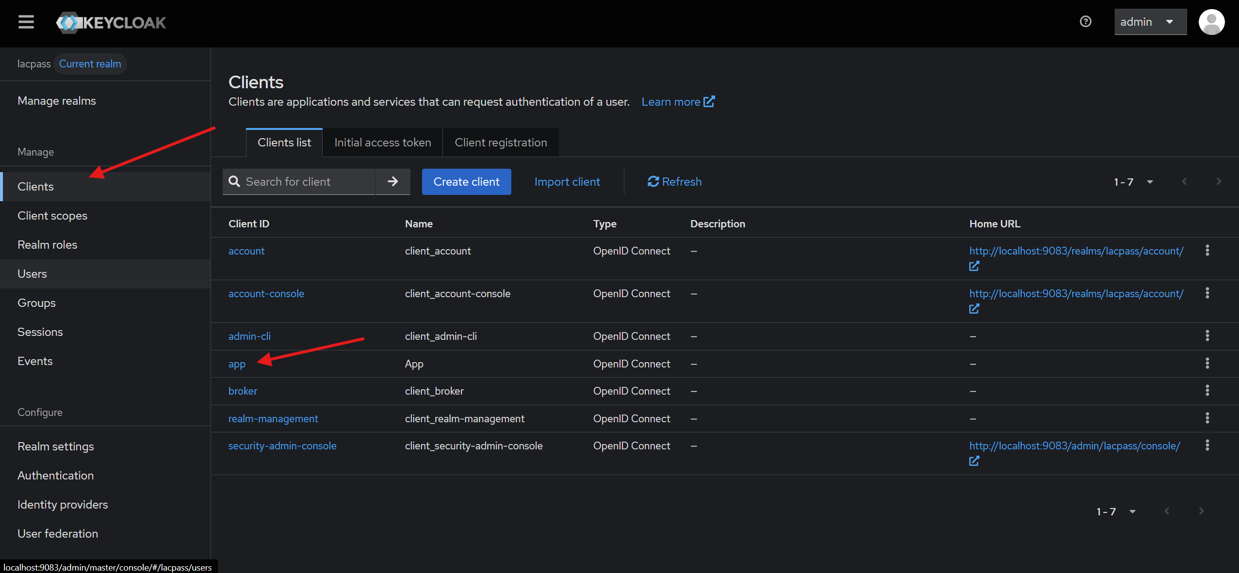 Navigate to app client ID