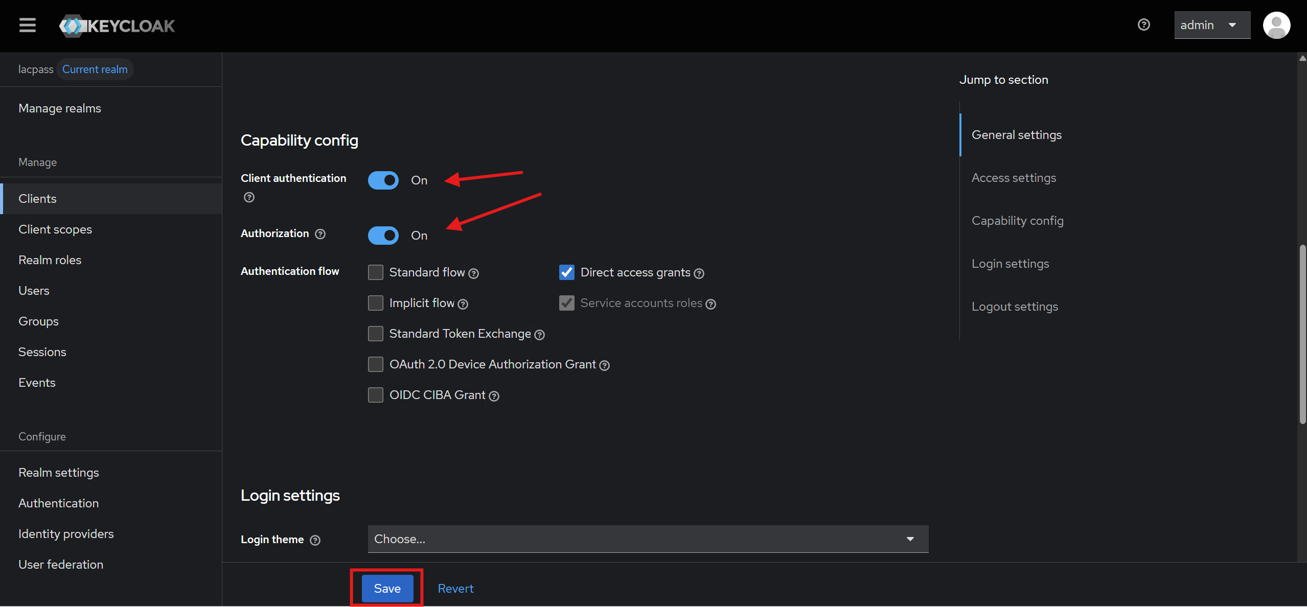 Set Authentication