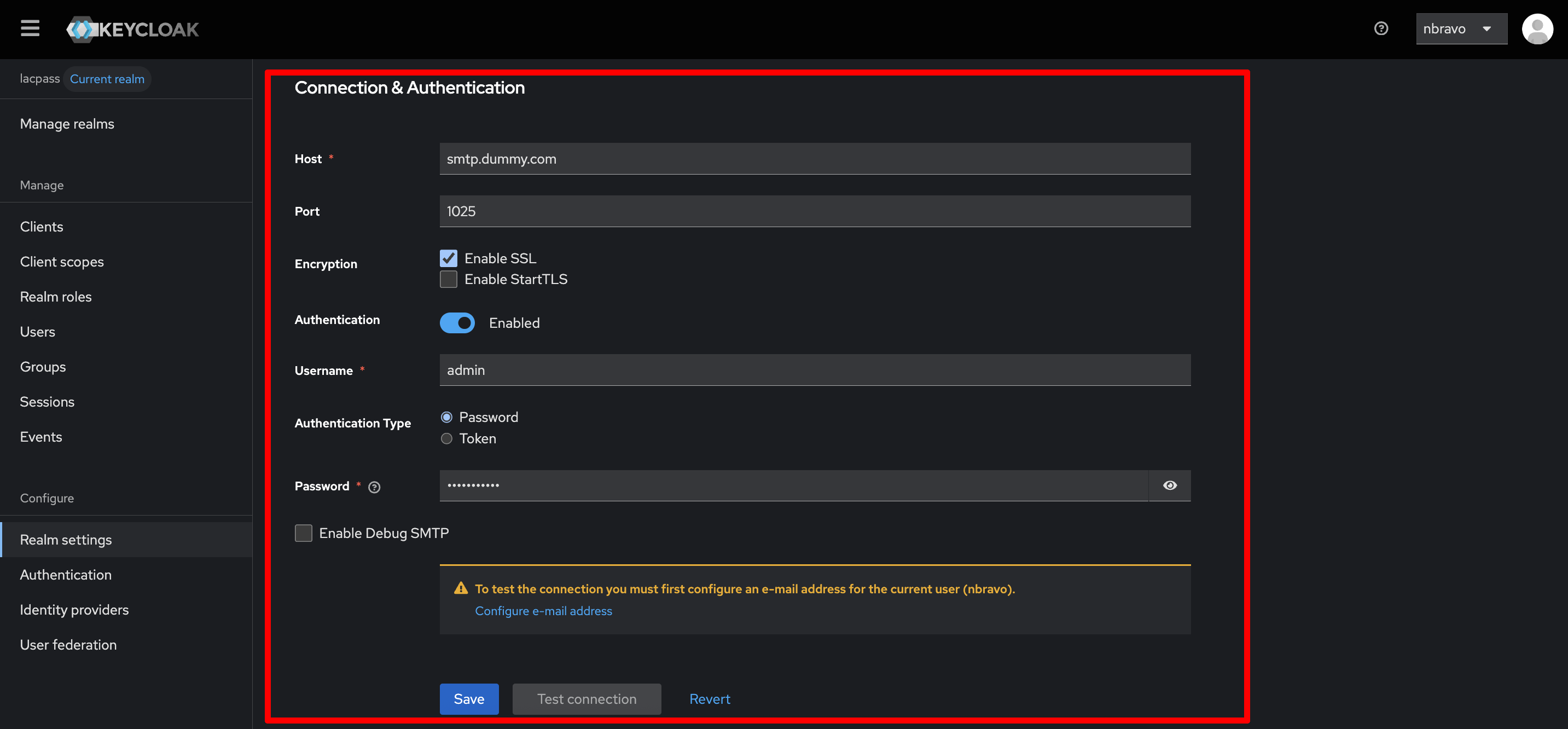 Configure your SMTP