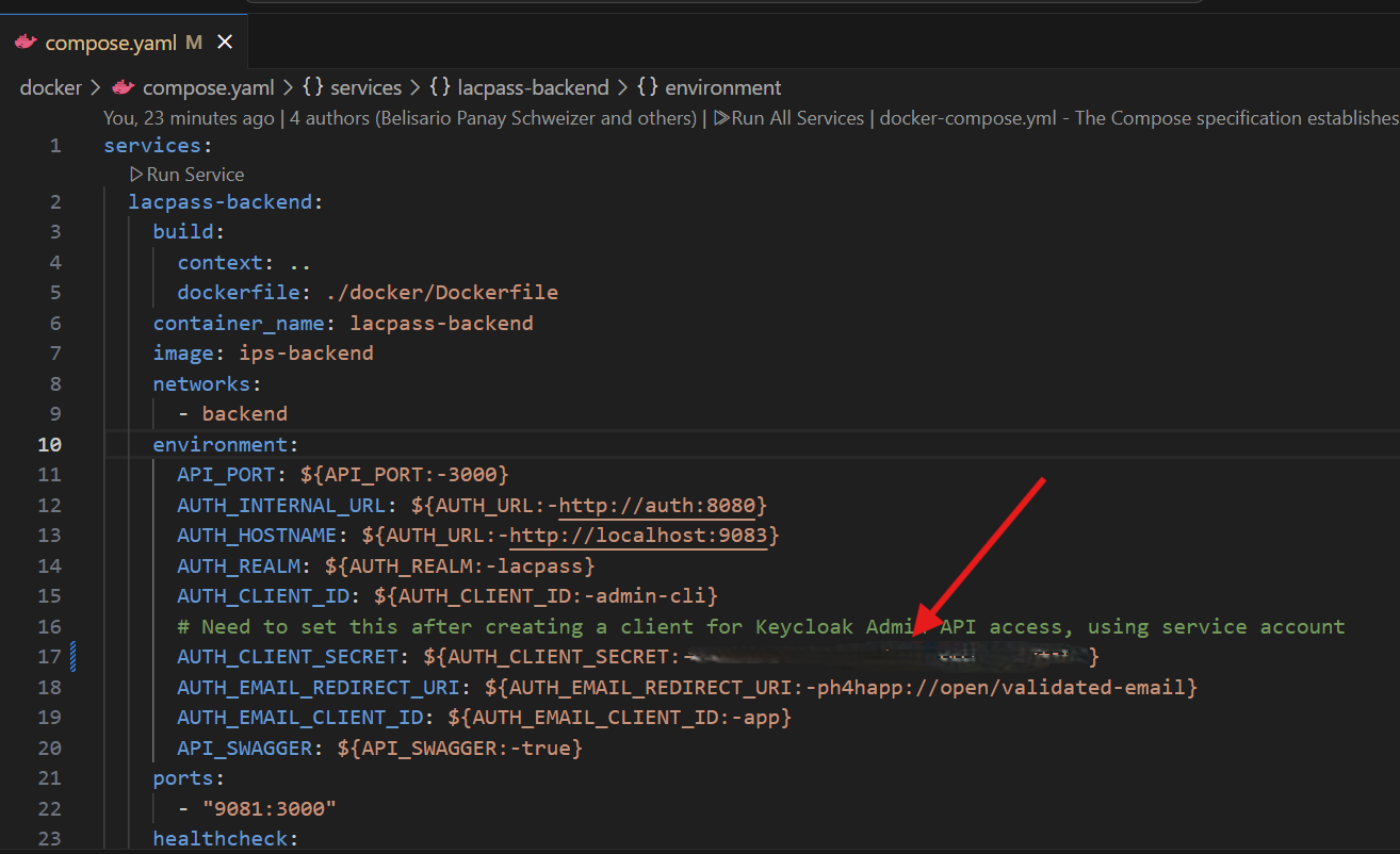 Client ID in Docker Compose
